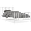 vidaXL Giroletto con Testiera e Pediera Metallo Bianco 107x203 cm
