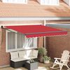 vidaXL Tenda Retrattile Rosso 350 x 250 cm Poliestere e Alluminio