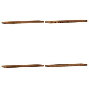 vidaXL Mensole a Parete 4 pz Legno Antico 40x10x1,5 cm in Truciolato