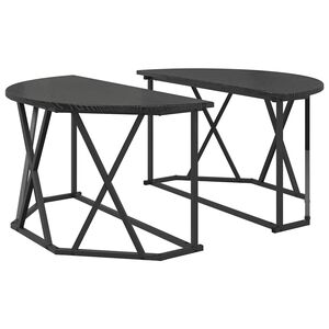vidaXL Tavolino da salotto Rovere Nero 80 x 80 x 42 cm