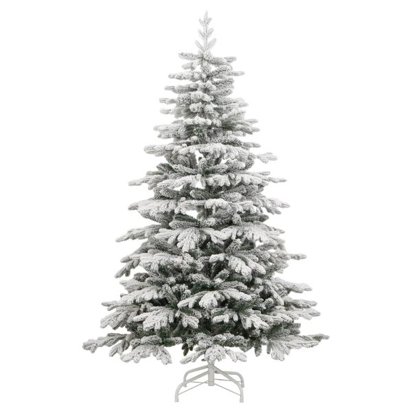 vidaXL Albero Natale Artificiale Incernierato con Neve Fioccata 210 cm