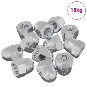 vidaXL Dado 9574 pcs Argento M6 x 10 mm Ferro