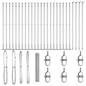 vidaXL Palo della recinzione Argento