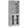 vidaXL Credenza Grigio Cemento 69,5x34x180 cm in Legno Multistrato