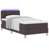 vidaXL Letto a Sorgente LED con led Marrone Scuro 90 x 200 cm Tessuto