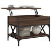 vidaXL Tavolino Salotto Rovere Marrone 70x50x50cm Multistrato Metallo