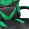 vidaXL Sedia da Gaming Girevole Nera e Verde in Similpelle