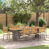 vidaXL Set da Pranzo per Giardino 9 pcs Grigio e Marrone polyrattan