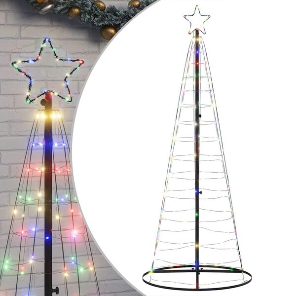 vidaXL Albero di Natale a LED 200 LED Colorato 180 cm