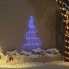 vidaXL Albero di Natale LED con picchetti per il terreno Blu 182 cm