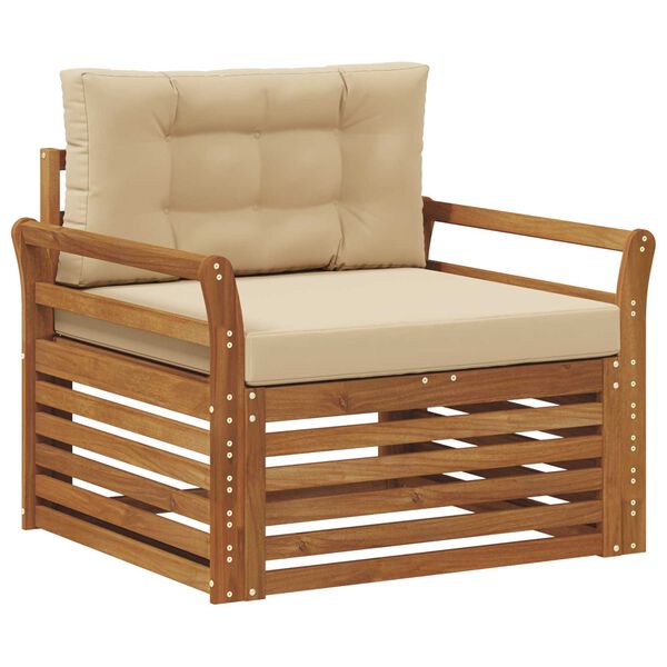 vidaXL Set di divani da esterno Legno di Acacia Massello e Poliestere