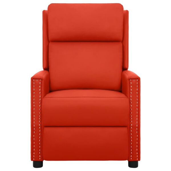vidaXL Poltrona Massaggio Elettrica Rosso Similpelle