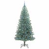vidaXL Albero di Natale Artificiale Imbiancato con Luci LED 240 cm