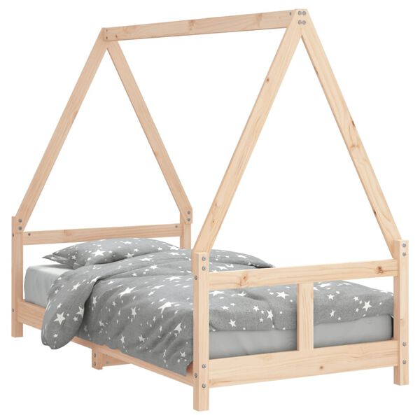 vidaXL Giroletto per Bambini 80x160 cm in Legno Massello di Pino