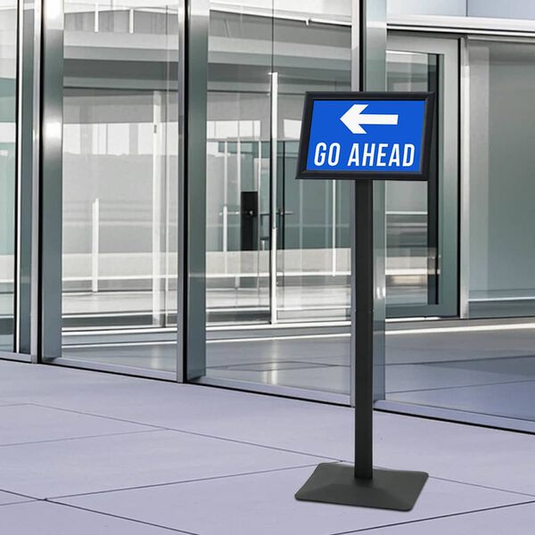 vidaXL Supporto Poster a Piedistallo Argento a4 Ghisa