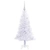 vidaXL Albero di Natale artificiale Bianco 120 cm PVC e Acciaio
