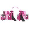 vidaXL Struttura del letto loft per bambini Nero e rosa 99,5 x 190 cm