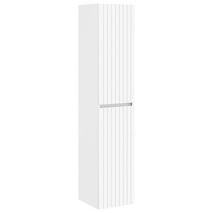 vidaXL Mobiletto da Bagno a Muro Bianco 33 x 34,5 x 160 cm