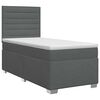vidaXL Letto box spring con materasso Grigio Scuro 80 x 200 cm Tessuto
