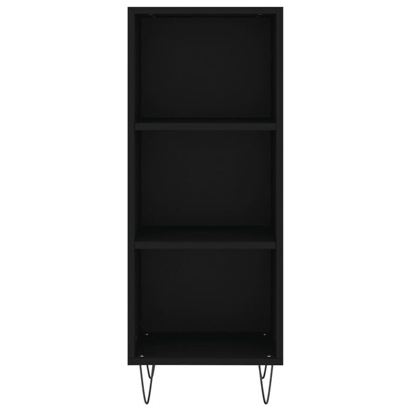 vidaXL Credenza Nera 34,5x32,5x90 cm in Legno Multistrato