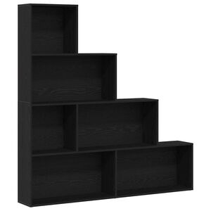 vidaXL Armadio per Libri Rovere Nero 155 x 24 x 160 cm