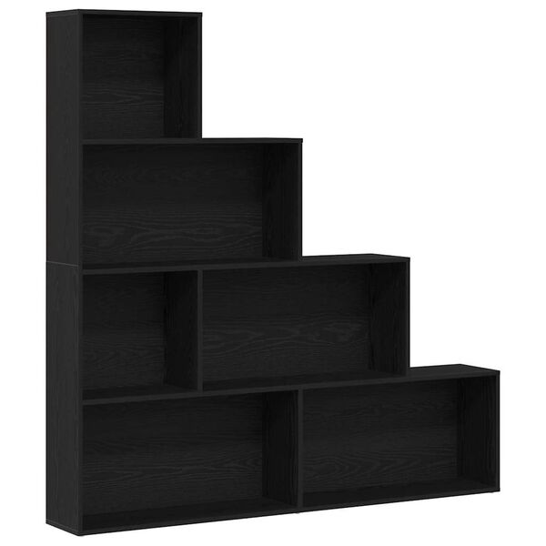 vidaXL Armadio per Libri Rovere Nero 155 x 24 x 160 cm