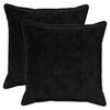 vidaXL Federa 2 pz HOUTEN Nero 70 x 70 cm Pelliccia di Coniglio Finta