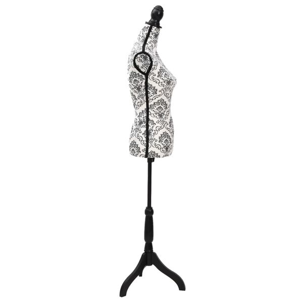 vidaXL Busto Sartoriale Donna Bianco e Nero