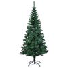 vidaXL Albero di Natale Artificiale Punte Iridescenti Verde 120 cm PVC