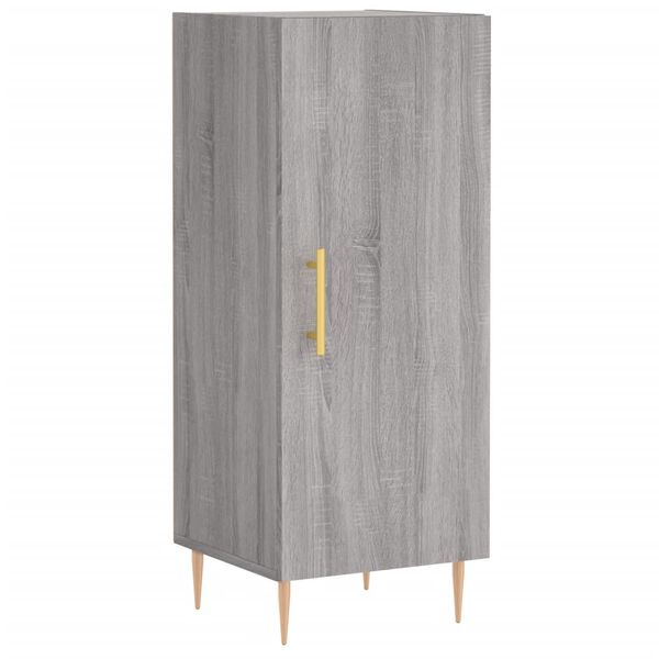 vidaXL Credenza Grigio Sonoma 34,5x34x90 cm in Legno Multistrato