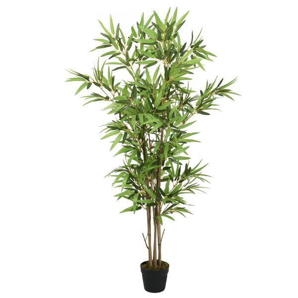 vidaXL Albero Bambù Artificiale 828 Foglie 150 cm Verde
