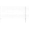 vidaXL Recinzione con Posto Argento 1 x 25 m Acciaio