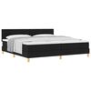 vidaXL Letto a molle con cuscino Nero 200 x 200 cm Tessuto