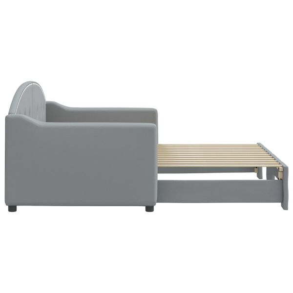 vidaXL Divano Letto con Letto Estraibile Grigio Chiaro 80x200 Tessuto