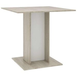 vidaXL Tavolo da Pranzo Bianco e Rovere Sonoma 80x80x75cm Multistrato
