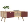 vidaXL Tavolino da Salotto con Cassetti 80x40x35,5cm Legno Multistrato