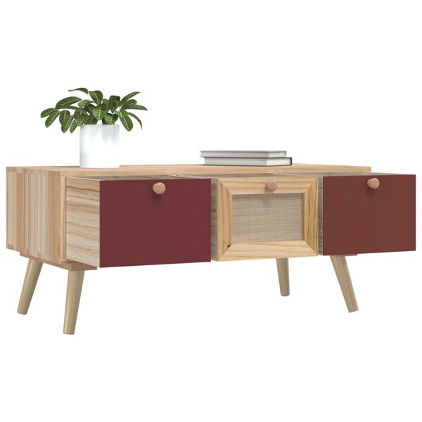 vidaXL Tavolino da Salotto con Cassetti 80x40x35,5cm Legno Multistrato