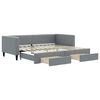 vidaXL Divano Letto Estraibile Cassetti Grigio Chiaro 90x200cm Tessuto
