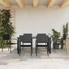 vidaXL Set da Pranzo da Giardino 7 pz Nero in Polyrattan