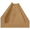 vidaXL Scaffale da parete con lo scaffale 4 pcs Marrone 100 x 9 x 3 cm