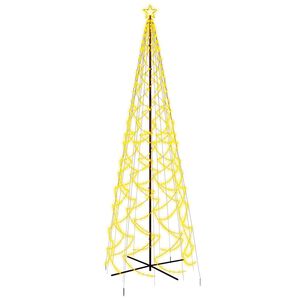 vidaXL Albero di Natale a Cono Bianco Caldo 1400 LED 160x500 cm
