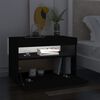 vidaXL Comodino con Luci LED Nero 60x35x40 cm in Legno Multistrato