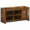 vidaXL Mobile per scarpe con porta Rovere Fumo 100 x 39,5 x 51 cm