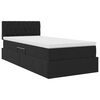 vidaXL Letto con contenitore e LED con led Nero 90 x 200 cm Velluto