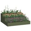 vidaXL Vaso da giardino Verde oliva 90 x 90 x 35 cm