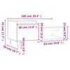 vidaXL Tavolino da Salotto Rovere Fumo 100x50x45 cm Legno Multistrato