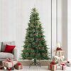 vidaXL Albero di Natale Artificiale con Rami Pieghevoli Verde 240 cm