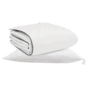 vidaXL Duvet Invernale con cuscino 2 pcs Bianco Piuma d'anatra