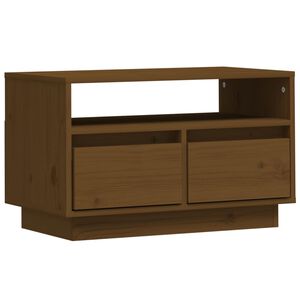 vidaXL Mobile Porta TV Ambra 60x35x37 cm in Legno Massello di Pino