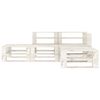 vidaXL Set Salotto da Giardino 4 pz Pallet in Legno Bianco